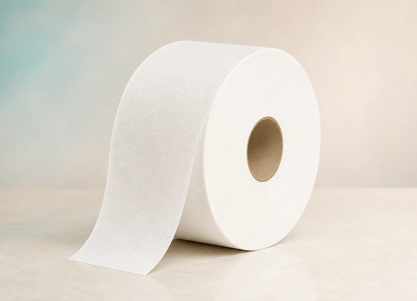 Papel higiénico Jumbo blanco para uso institucional