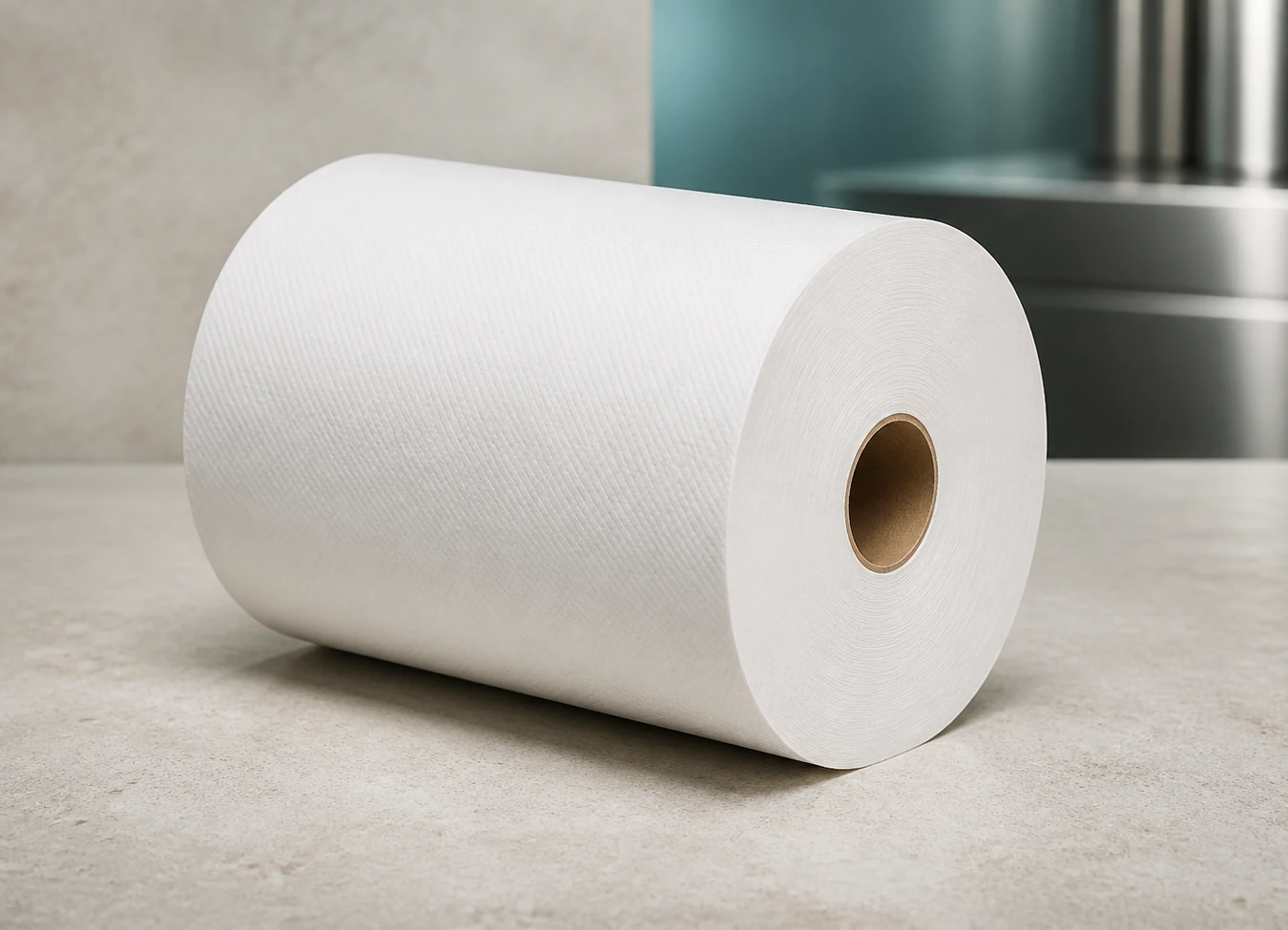 Rollos industriales de papel doble hoja fabricados por Toalla de Papel